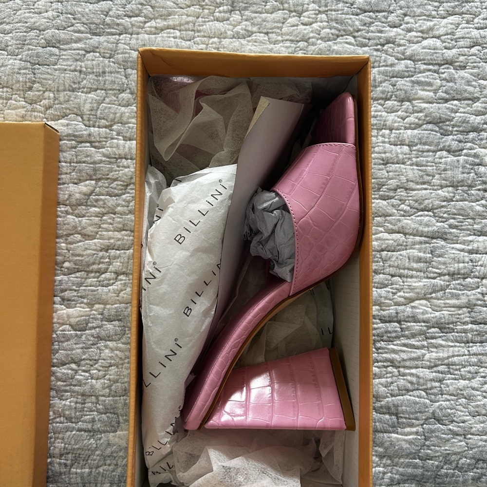 Billini Pink High Heeled Shoes Sleek Design
